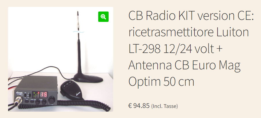 Luiton LT-298 Radio a due vie CB-27 MHz AM/FM KIT con antenna