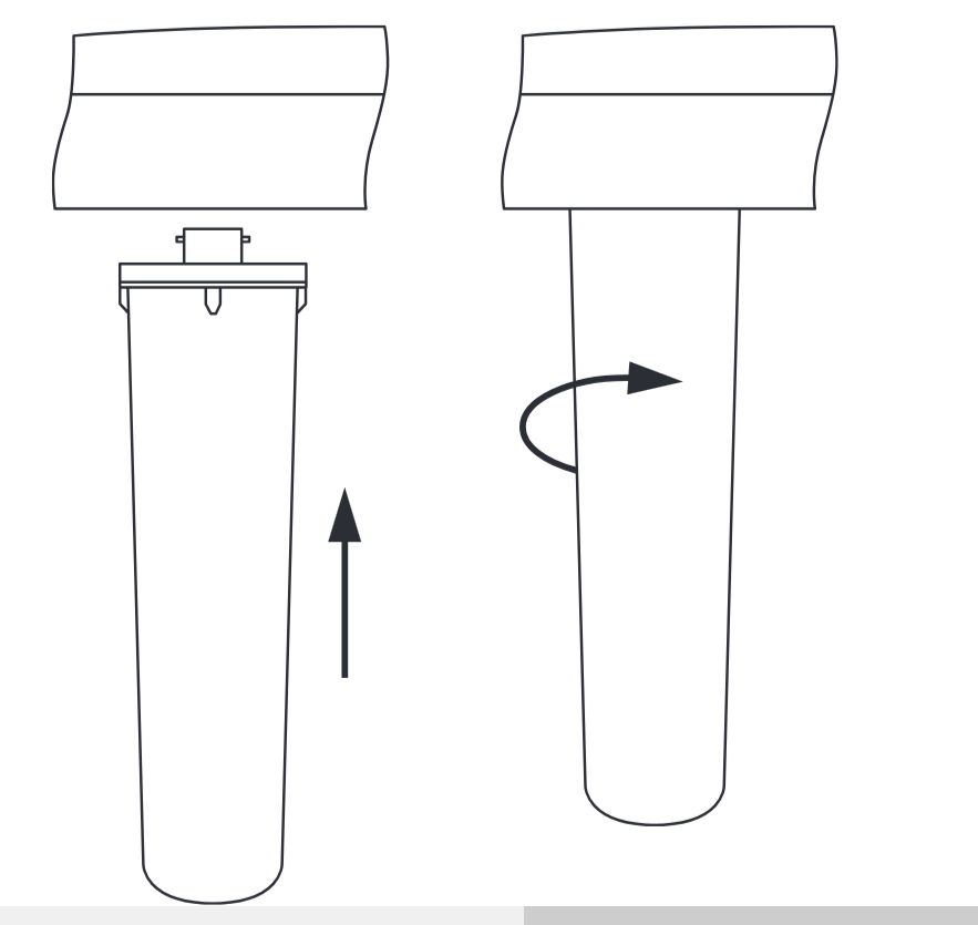 Aquaphor Push-and-Turn Filtration Cartridge Installation