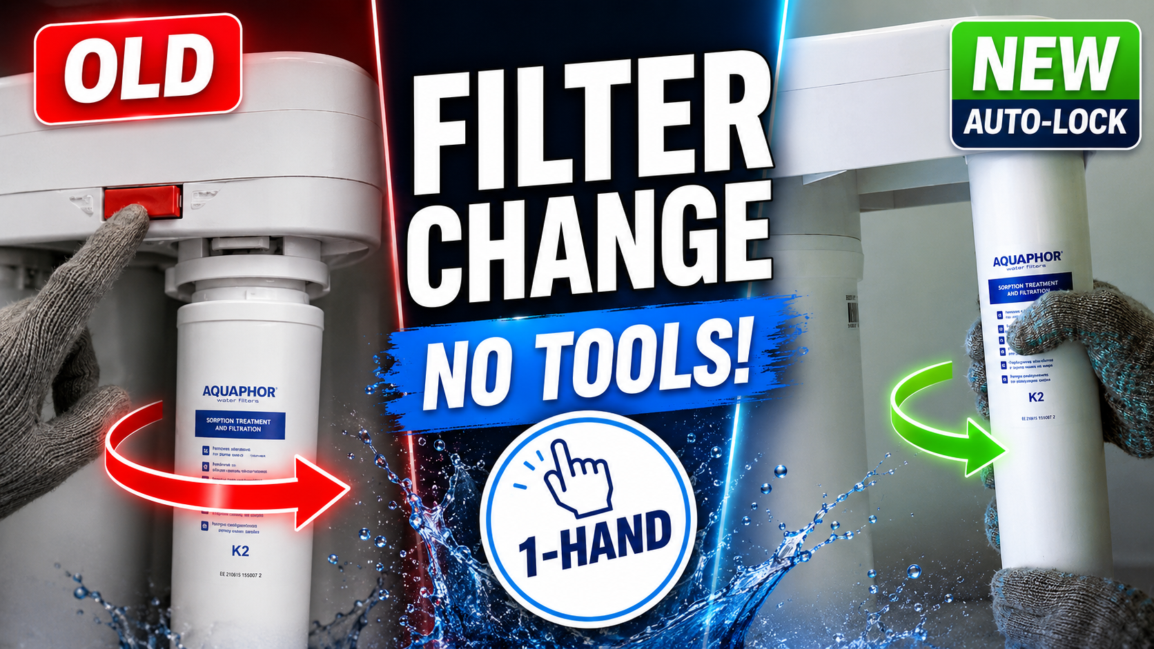 How to Replace Aquaphor Water Filter Cartridges: Old Click & Turn vs New Auto-Lock System